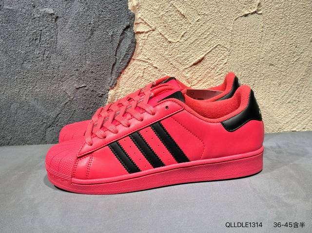 新品上市实拍 阿迪达斯 运动鞋 板鞋 D版 头层纯原级 Adidas Superstar Original 阿迪达斯 贝壳头休闲运动板鞋 正确超软高弹蓝色中底