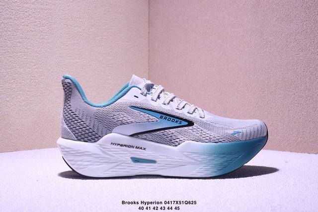 Brooks Hyperion Max 2 布鲁克斯轻量缓震跑步鞋 防滑耐磨 舒适透气 轻便百搭运动鞋 织物材质 真标 Size:40-45码 Xm0417Q6