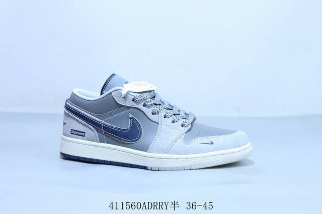 乔丹Air Jordan 1 Low Aj1 乔1低帮复古文化休闲运动篮球鞋倒勾 Sup 货号 Xf8698-016 41 Adrry半 36-45