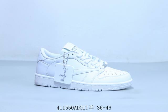 乔丹Air Jordan 1 Low Aj1 乔1低帮复古文化休闲运动篮球鞋倒勾全白 货号 Dm7866-292 41 Adoit半 36-46