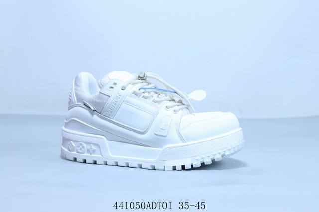 Lv路易威登Louis Vuitton Trainer Sneaker Low休闲运动文化百搭篮球鞋胖丁 44 Adtoi 35-45