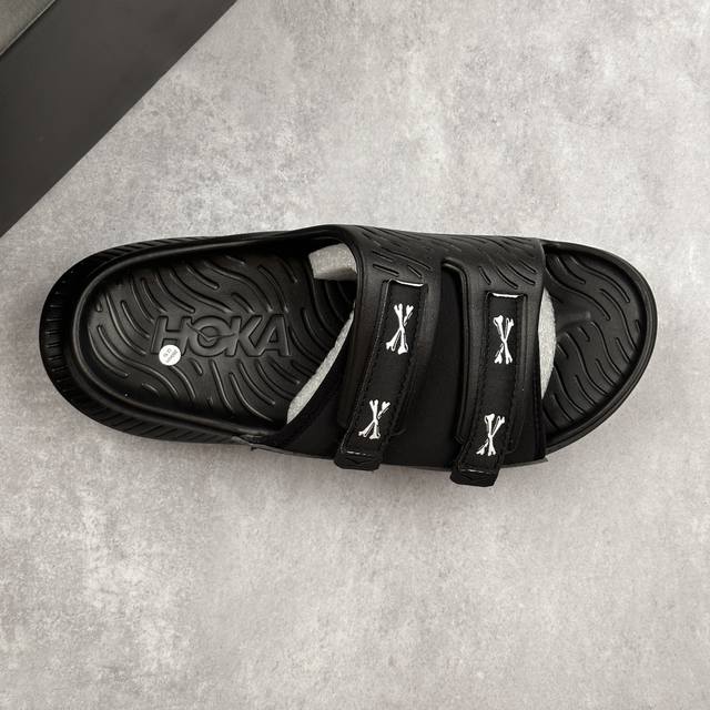 本地 核心私 Hoka One One U Ora Luxe 减震轻便舒缓运动防滑一字拖鞋 男女同款 实拍调校N版已经零色差零失真 百分百还原实物色彩所见即所得