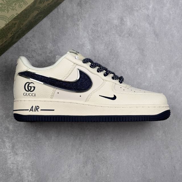 本地 核心私 Nike Air Force 1 Low 07 X Gucci 白蓝小钩满天星 低帮休闲运动板鞋 原楦头原纸板 打造纯正低帮空军版型 专注外贸渠道