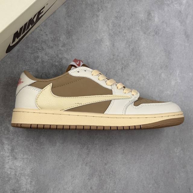 本地 核心私 公司级Aj1倒勾Travis Scott X Air Jordan 1 Reverse Mocha Aj1乔1 Ts 闪电 联名倒钩 低帮文化篮球