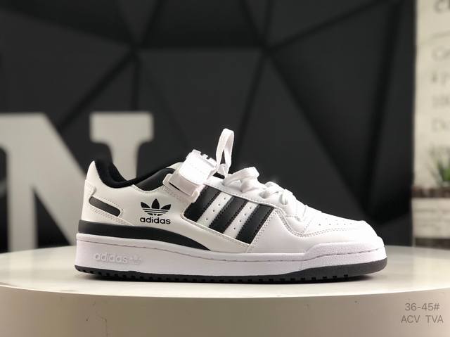 真标带半码 阿迪达斯 Ad Forum Low Og 低帮百搭潮流休闲运动板鞋 全套原纸板楦头开发 市场最新版 头层皮料加持 以复古篮球鞋的外形为基础 采用皮革