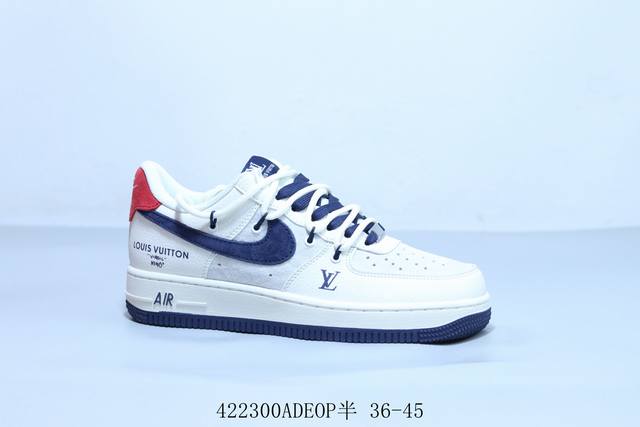 耐克 Nike Air Force 1 Af1耐克 低帮 空军一号休闲板鞋 Lv绑带 货号 Dm6868-083 422 Adeop半 36-45