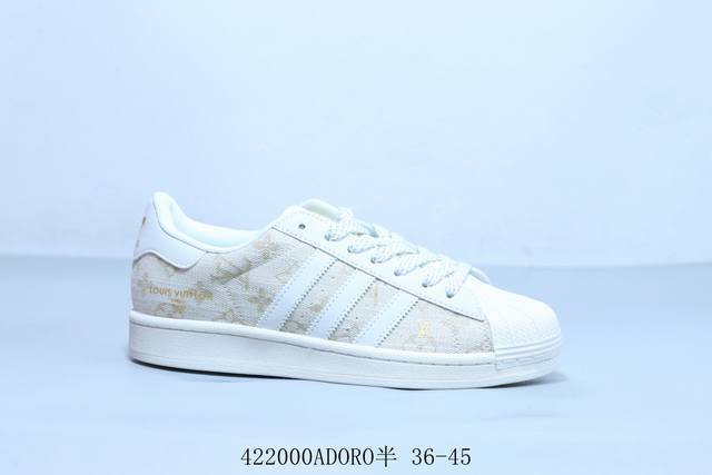 阿迪达斯Adidas三叶草 Originals Superstar 贝壳头系列低帮经典百搭休闲运动板鞋 联名 货号 Sd6809 4 00Adoro半 36-4