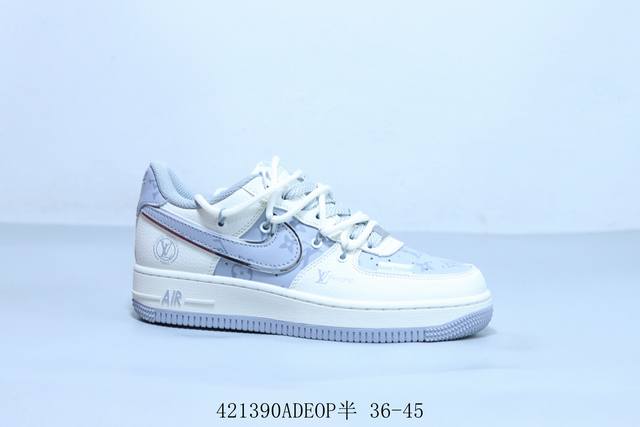 耐克 Nike Air Force 1 Af1耐克 低帮 空军一号休闲板鞋 Lv 货号 Dm6868-062 421 Adeop半 36-45