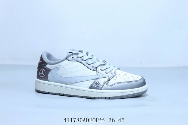 乔丹Air Jordan 1 Low Aj1 乔1低帮复古文化休闲运动篮球鞋 倒勾 奔驰联名 货号 Ag370 2 41 Adeop半 36-45
