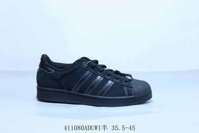 阿迪达斯Adidas三叶草 Originals Superstar 贝壳头系列低帮经典百搭休闲运动板鞋 货号 Jh5470 41 Aduwi半 35.5-45
