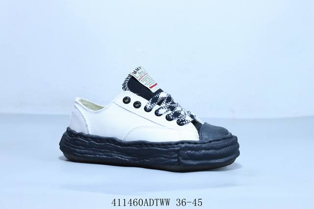 三原康裕品牌Mmy Maison Mihara Yasuhiro Original Sole Canvas Low 变形溶解雪糕底高帮休闲百搭帆 货号 A11F