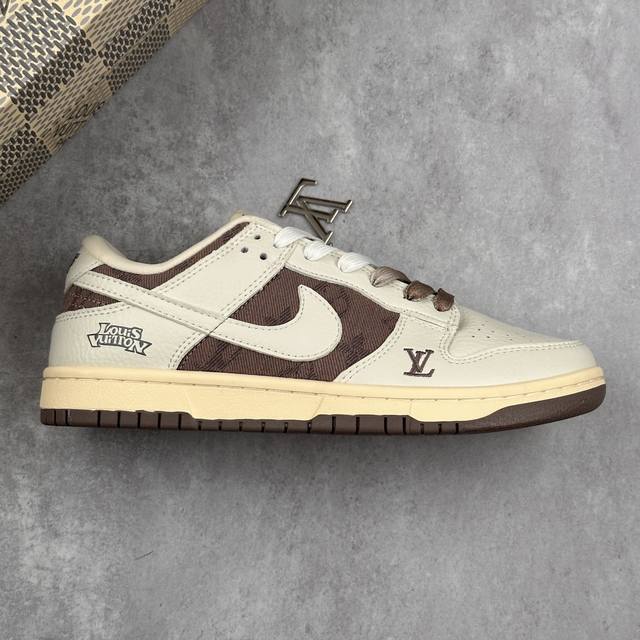 本地 核心私 Nk Sb Dunk Low Lv联名-牛仔拼接 周年高端定制 低帮休闲板鞋 #定制鞋盒 大厂纯原品质出货 超高清洁度 皮料切割干净无任何毛边 细