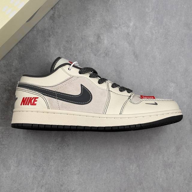 本地 核心私 公司级Nike Air Jordan 1 Low X Supreme 联名 Aj1乔1低帮休闲板鞋 市场唯一独家头层皮打造 原鞋原档案开发 原厂皮