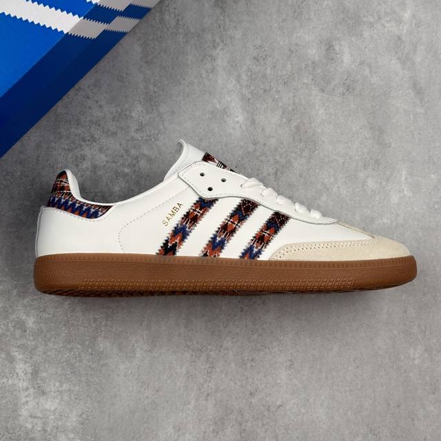 本地 核心私 阿迪达斯 三叶草Adidas Originals Samba Og 桑巴舞系列绅士德训足球风百搭低帮休闲运动板鞋 采用软质粒面牛剖革组合长绒翻毛皮