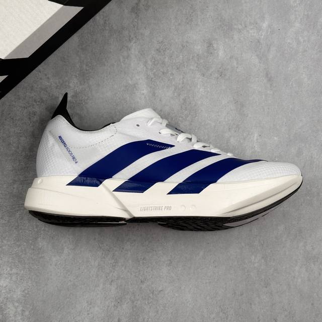 本地 核心私 公司级Adidas Adizero Adios pro 4 M马拉松飞线贾卡轻质透气休闲运动跑步鞋 采用双层透气网纱 Flywire动态飞线绑缚鞋