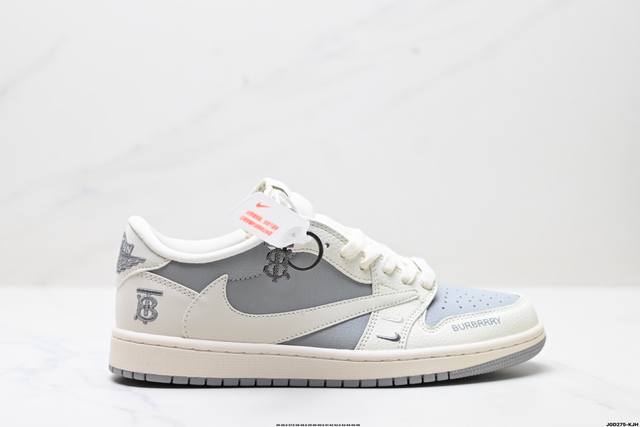 公司级Aj1倒勾Travis Scott X Air Jordan 1 ” Reverse Mocha “ Aj1乔1 Ts 闪电 联名倒钩 低帮文化篮球鞋 完