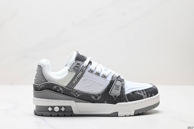 真标全新Lv路易威登Louis Vuitton Trainer Sneaker Low休闲运动文化百搭板鞋 尺码:36-45 Id:Jzd553-Kjh
