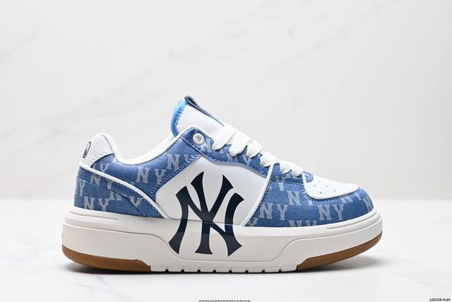 真标Mlb Chunky Liner Denim 潮流百搭 厚底增高 牛仔舒适休闲鞋 防滑耐磨 低帮 老爹鞋 货号:3Asxcld4N 尺码:35.5 36 3
