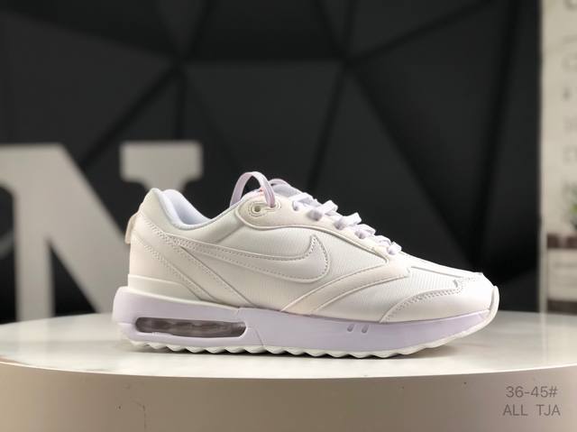 降价 公司级带半码 耐克 Nike Air Max Dawn 黎明系列低帮气垫百搭休闲运动慢跑鞋 采用柔软翻毛皮和透气梭织材料打造利落鞋面 中底和鞋跟融入现代感