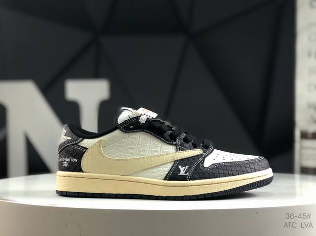 公司级带半码 耐克 Nike Air Jordan 1 Low Og Sp Aj1 乔1 低帮潮流运动休闲板鞋。Aj1 低帮拼接 完美版型真头层牛皮# 内置缓震