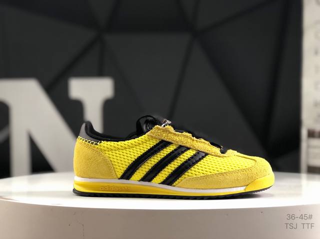 阿迪达斯 Adidas Originals Sl76 Og Yellow 系列低帮德训足球风百搭低帮休闲运动板鞋“联名亮黄黑”Ih9906 尺码：36 36 3