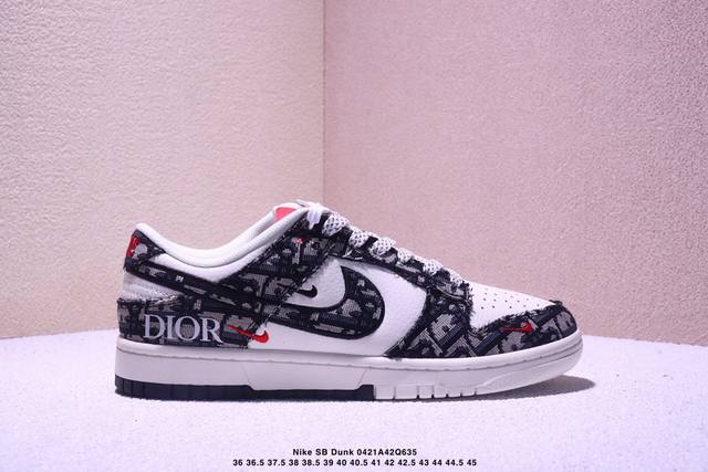 海外爆款限量发售！公司级 Nike Sb Dunk Low“Lv系列 牛仔布蓝勾” 周年高端定制 低帮休闲板鞋 定制鞋盒 大厂纯原品质出货 超高清洁度 皮料切割