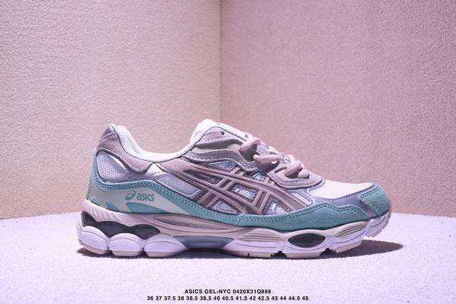 公司级Asics 亚瑟士Gel-Nyc 2055透气网眼鞋面配合部分合成革材质 采用全新Ahar+橡胶材质 更加耐磨 货号:1203A859-100 尺码:36