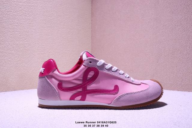 Loewe Runner 罗意威低帮休闲鞋 牛津布牛皮拼接材质 耐磨防滑舒适运动鞋 小红书爆款 公司级真标 Size:35-45码 Xm0418Q625