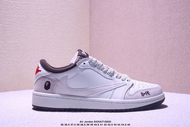 海外爆款限量发售！公司级 Travis Scott X Fragment Design X Jordan Air Jordan 1 Low Og Sp “Bap