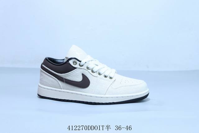 乔丹Air Jordan 1 Low Aj1 乔1低帮复古文化休闲运动篮球鞋 灰粽 货号 Ib8058-110 41 Ddoit半 36-46