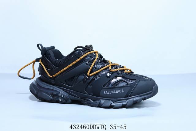 巴黎世家3.0 三代户外概念鞋 Balenciaga Sneaker Tess S.Gomma Maille White Orange 纯原版本 原装大盒 43