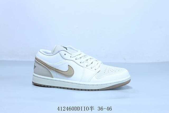 乔丹Air Jordan 1 Low Aj1 乔1低帮复古文化休闲运动篮球鞋米白 货号 Ib8855-121 41 Ddiio半 36-46