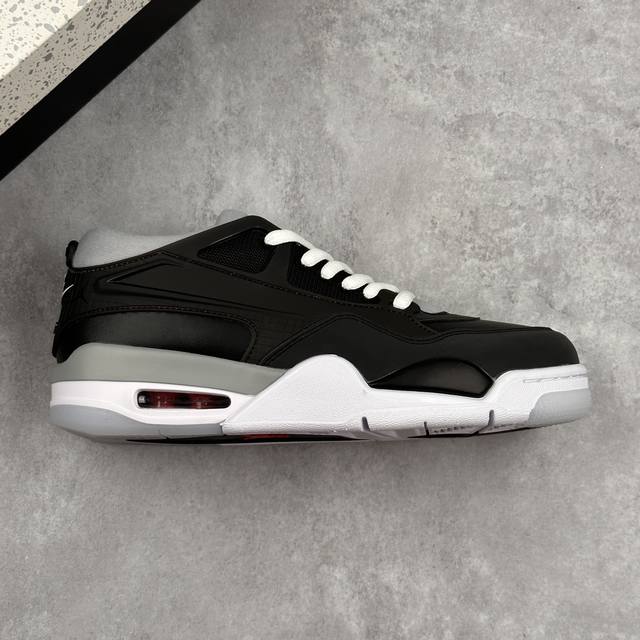 本地 核心私 Air Jordan 4 Remastered Aj4 乔4重制生胶灰白黑 低帮休闲运动鞋 #改造后的设计采用了别致的白色、由纺织网布、皮革和麂皮
