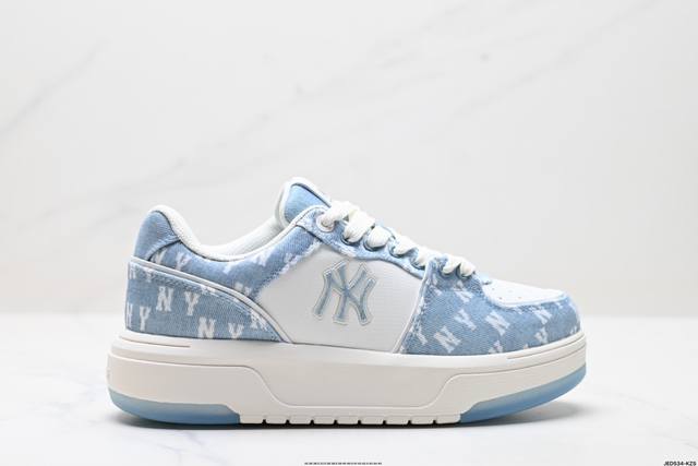 公司级Mlb Chunky Liner Denim 潮流百搭 厚底增高 牛仔舒适休闲鞋 防滑耐磨 低帮 老爹鞋 货号:3Asxs015N 尺码:35 36 36