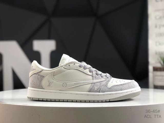 耐克 Aj1倒勾Travis Scott X Air Jordan 1 ” Reverse Mocha “ Aj1乔1 Ts 闪电 联名倒钩 低帮文化篮球鞋 完