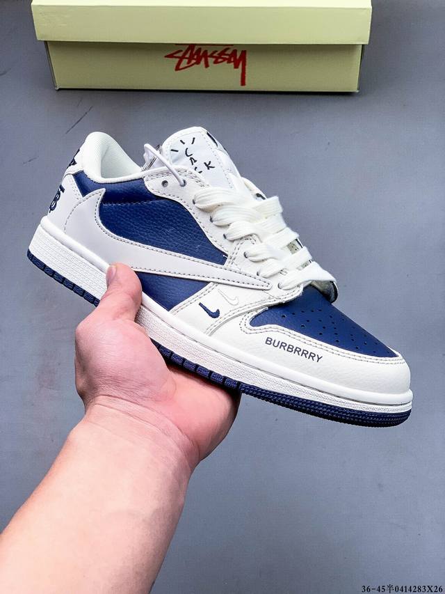集图 真标半码！耐克Nike Air Jordan Low 1 乔1低帮倒勾Lv联名经典休闲鞋 0414283X26