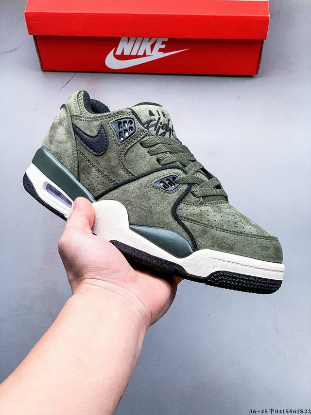 集图 公司级！耐克Nike Air Flight 89男子运动鞋 Aj4兄弟款系列 篮球鞋 钢印注胶孔 货号：306252-025 重塑80年代后期非凡篮球战靴