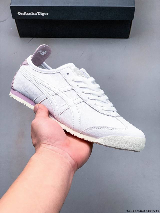 Asics 亚瑟士 Onitsuka Tiger 鬼冢虎 阿斯克斯 皮面原装四联吊牌 中底纸板钢印 日系轻便运动休闲鞋 0415481X19
