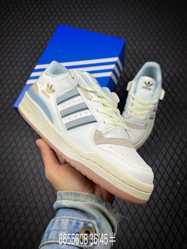B 阿迪达斯Adidas三叶草 Originals Forum 85 Low 84罗马系列低帮复古系带百搭休闲运动板鞋 货号 Ih7830 尺码：36-45半码