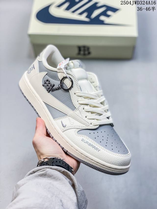 公司级Aj1倒勾Travis Scott X Air Jordan 1 ” Reverse Mocha “ Aj1乔1 Ts 闪电 联名倒钩 低帮文化篮球鞋 完