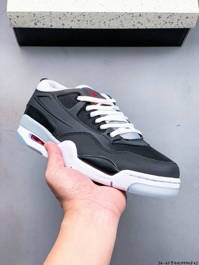 纯原版本！Air Jordan Aj4 Rm 重制版低帮复古篮球鞋 实拍首发 采用了低帮的设计 并保留了众多Aj4的经典元素 鞋身以皮革 麂皮材质拼接打造 Aj