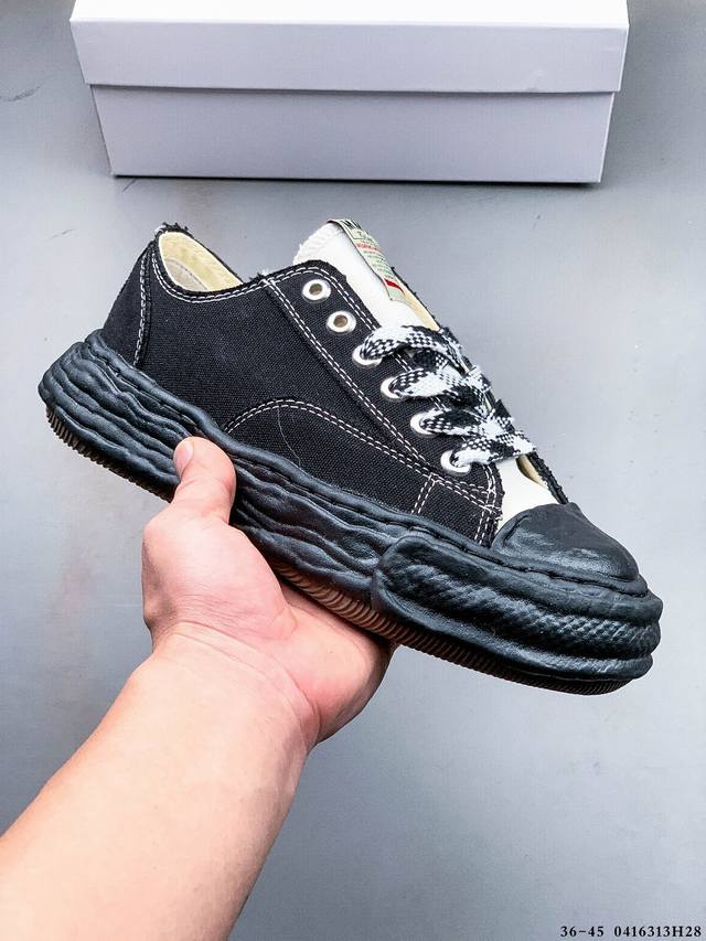 原装级别 三原康裕Mmy Maison Mihara Yasuhiro Original Sole Canvas Low 余文乐挚爱单品 复古溶解风日本概念时装