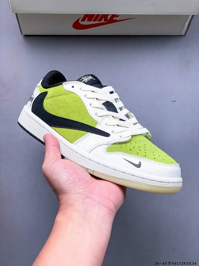 公司级头层！耐克Nike Air Jordan 1 Low Aj1乔1 低帮潮流缓运动休闲板鞋。Aj1 低帮拼接 完美版型真头层牛皮# 内置缓震气垫 原鞋开模