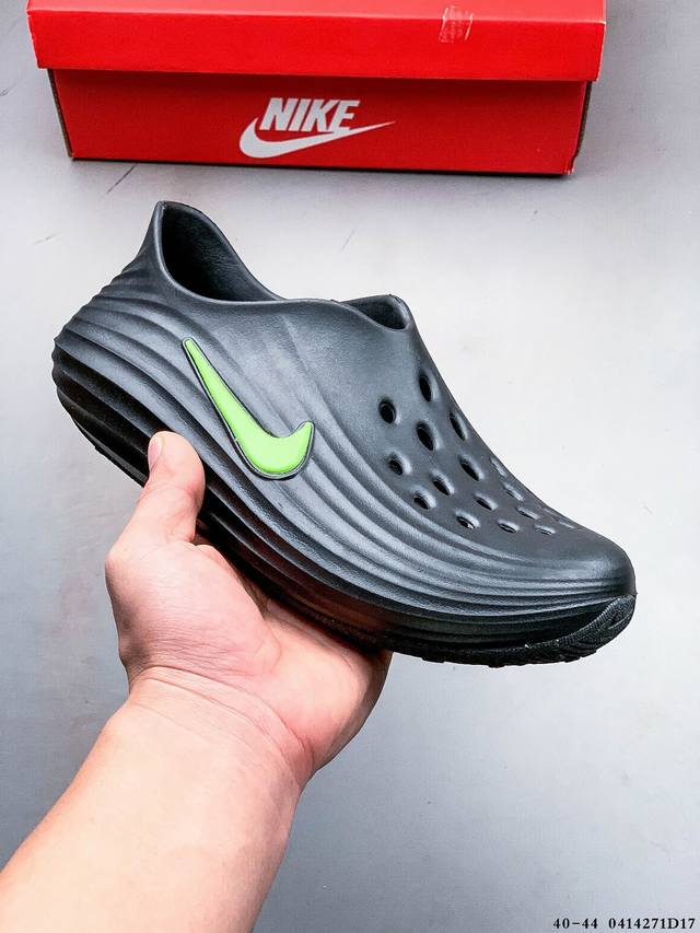Nike Reactx Rejuven8男子凉鞋采用质感柔软且出众回弹的 Reactx泡绵，缔造非凡舒适的日常穿着体验，助你保持活力。鞋面透气孔设计，营造出色透