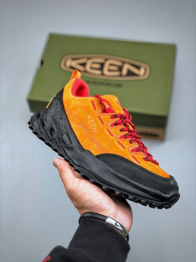 Keen Jasper Rocks Sp 科恩贾斯珀都市系列复古低帮系带户外风露营徒步登山运动训练鞋 #采用固色翻毛皮鞋面材质 内嵌高密度Eva发泡缓震脚垫 外