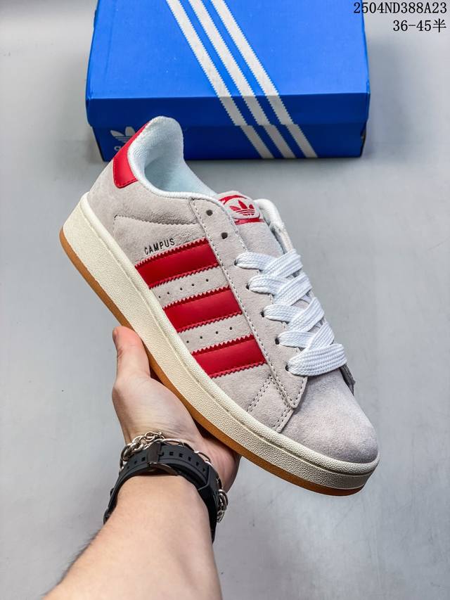 真标 Adidas阿迪达斯.三叶草Campus 00S 面包鞋复古休闲板鞋。千禧回潮！Adidas Campus 00S 经典再现！面包化的Campus鞋款在今