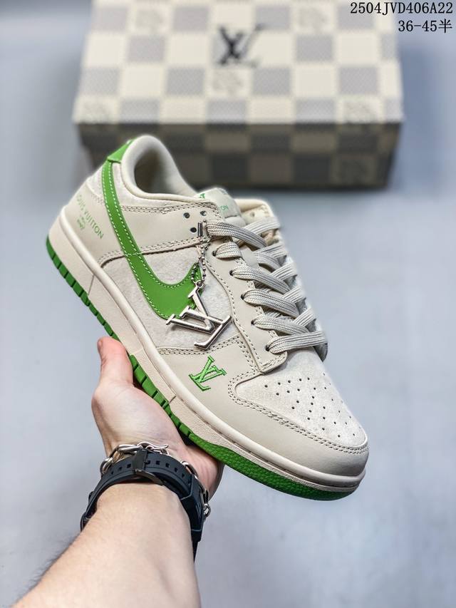 海外爆款限量发售！公司级 Nike Sb Dunk Low“Lv联名 绿野仙踪” 周年高端定制 低帮休闲板鞋 定制鞋盒 大厂纯原品质出货 超高清洁度 皮料切割干