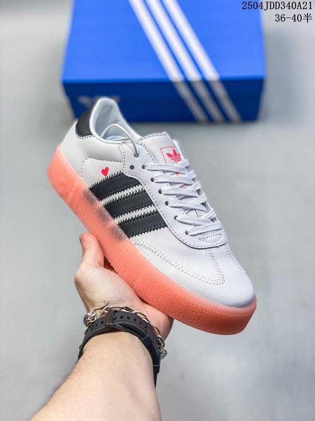 阿迪达斯 Adidas Sambarose W 休闲时尚 德训低帮厚底板鞋 货号 F34239 49104Adewu 尺码：见图 编码：04Jdd340A21