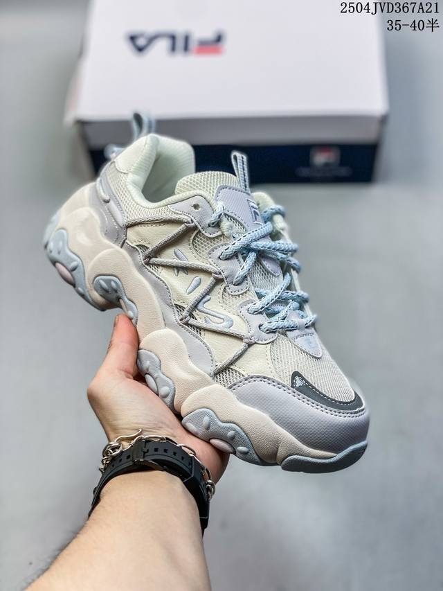 真标带半码 Fila 斐乐2025夏季新款猫爪6女鞋老爹鞋运动鞋男款鞋子休闲鞋 尺码：见图 编码：04Jvd367A21