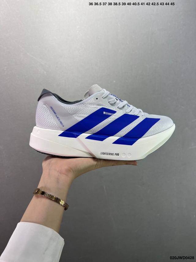 公司级Adidas Adizero Adios pro 4 M舒适百搭防滑耐磨 低帮跑步鞋 货号：Js1884 尺码：36 36.5 37.5 38 38.5
